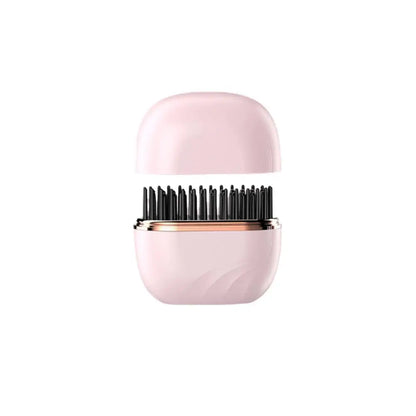 Portable Hair Straightener Brush Rechargeable 3-Speed Temperature Controlled Heating Straight Hair Comb Smoothing Brush